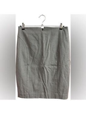 Express Gray Fully Lined Bodycon Skirt with Back Slit
